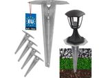 Kotarbau® 4 Pz. Picchetto A Terra Manicotto Drive-In Per Illuminazione Da Giardino 175 Mm In Acciaio Zincato Picchetto A Terra Ancoraggio A Terra Ancoraggio Drive-In Per Illuminazione Da Giardino Manicotto A Terra Ancoraggio A Terra