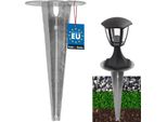 Kotarbau® Picchetto A Terra Manicotto A Innesto Per Illuminazione Da Giardino ⌀ 150 Mm In Acciaio Zincato Picchetto A Terra Ancoraggio A Terra Ancoraggio A Innesto Per Lampade Da Giardino Manicotto A Innesto A Terra Ancoraggio