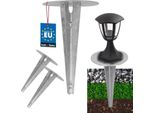 Kotarbau® 2 Pezzi Picchetto Da Terra Manicotto A Impatto Per Illuminazione Da Giardino ⌀ Picchetto Da Terra In Acciaio Zincato Da 190 Mm Ancoraggio Da Terra Ancoraggio Da Terra Impattabile Per Lampade Da Giardino Manicotto A Impatto Da Terra Ancoraggio Da Terra