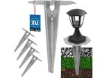 Kotarbau® 4 Pz. Picchetto A Terra Manicotto Drive-In Per Illuminazione Da Giardino 190 Mm In Acciaio Zincato Picchetto A Terra Ancoraggio A Terra Ancoraggio Drive-In Per Illuminazione Da Giardino Manicotto A Terra Ancoraggio A Terra