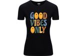 Diarbo Maglietta Da Donna Con Stampa Divertente Only Good Mood Nero Taglia Xl