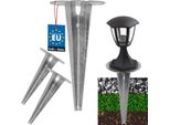 Kotarbau® 2 Pezzi Picchetto Da Terra Manicotto A Impatto Per Illuminazione Da Giardino ⌀ Picchetto Da Terra In Acciaio Zincato Da 150 Mm Ancoraggio Da Terra Ancoraggio Da Terra Impattabile Per Lampade Da Giardino Manicotto Da Terra A Impatto Ancoraggio Da Terra