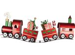 Clayre & Eef Decorazione Natalizia Treno 140X24X52 Cm Metallo Rosso
