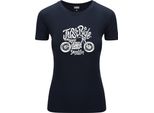 T-Shirt Da Donna Diarbo Con Stampa Amante Dei Motori Einfach Fahren Blu Scuro Taglia L