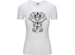 Diarbo T-Shirt Da Donna Con Stampa Astratta Di Lanterna Surreale Bianca Taglia M