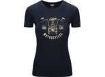 T-Shirt Da Donna Diarbo Con Stampa Moto Personalizzata Blu Scuro Taglia Xxl