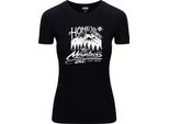 Diarbo T-Shirt Da Donna Con Stampa Amante Della Natura, Le Montagne Sono Casa, Nero Taglia M