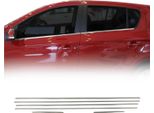 Modanature Per Finestre Per Hyundai I20 2008-2014 In Acciaio Inox Cromato 6Pcs