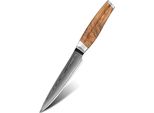 Coltello Da Cucina Damasco ZE-37562 - Utile/Marrone KP37562