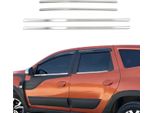 Modanature Per Finestrini Per Dacia Duster 2018-2021 Cromo Spazzolato 4 Pz