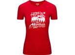 T-Shirt Da Donna Diarbo Con Stampa Amante Della Natura, Le Montagne Sono Casa, Rosso, Taglia M