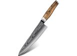 Coltello Da Cucina Damasco ZE-37557 - Chef/Brown KP37557