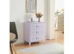 Armadio In Metallo 'HäMeenlinna' Con 3 Cassetti In Acciaio 60 X 40 X 72 Cm Viola