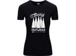 Diarbo T-Shirt Da Donna Con Stampa Amante Della Natura Foresta Invernale Nero Taglia M