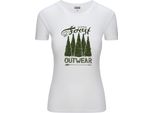 Diarbo T-Shirt Da Donna Con Stampa Amante Della Natura Foresta Invernale Bianca Taglia M