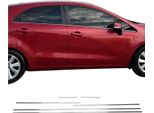 Modanature Per Finestrini Per Kia Rio Hatchback E Berlina In Acciaio Inox Cromato 6Pcs