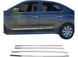 Modanature Per Finestre Per Peugeot 301 2012-2025 In Acciaio Inox Cromato 6Pcs