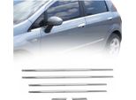Modanature Per Finestrini Per Fiat Grande Punto Evo 2005-2009 5 Porte Cromo 6Pz