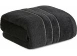Eurofirany Asciugamano Asciugamano Da Bagno In Cotone Nero 70X140 Cm Asciugamano Da Sauna
