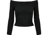 Urban Classics - Top Off Shoulder Da Donna A Maniche Lunghe TN1196 (S) (Nero)