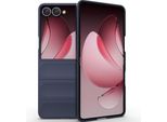 Custodia Per Samsung Galaxy Z Flip 7 Custodia Rigida Pc Opaca Antiurto Antiscivolo Blu Scuro