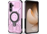 Cover Resistente Per Samsung Galaxy M56, Custodia Robusta Con Supporto Ad Anello, Supporto Magnetico E Supporto Rosa