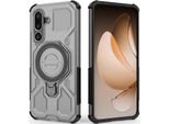 Resistente Cover Per Cellulare Per Samsung Galaxy M56, Custodia Robusta Con Supporto Ad Anello, Supporto Magnetico E Supporto Grigio