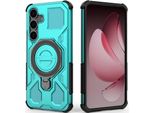 Resistente Cover Per Cellulare Per Samsung Galaxy S25+, Robusta Custodia Con Supporto Ad Anello, Supporto Magnetico E Supporto Verde Menta