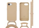 Custodia Per Iphone 16E - Silicone - Imoshion Custodia Morbida/Custodia Con Cinturino/Copertina Posteriore - Beige