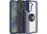 Avizar, Xiaomi Redmi A5 Custodia Anello Magnetico Trasparente, Blu