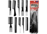 Inf Set Di 10 Pettini Per Lo Styling Dei Capelli - Strumenti Perfetti Per Parrucchieri