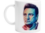 Johnny Cash - Tazza Da Caffè, Chitarra PM12018 (Taglia Unica) (Bianco)