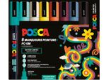 Set Di Pennarelli Posca PC5M 8 Colori Retrò - Penne Creative A Pennello