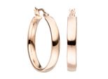 Paar Creolen Jobo "Ohrringe 25 Mm", Rosa (RoséGoldfarben), Ohrringe, Damen, 25,2Mm, Silber 925 (Sterlingsilber), 925 Silber RoséGold Vergoldet