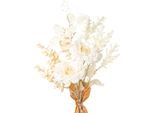 Kunstblumenstrauß Creativ green "Zinnien-Mix-Bund", Beige (Creme), B:20Cm H:58Cm T:12Cm, Polyester, Kunstpflanzen