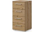 Schubkastenkommode "Henderson", Braun (Eiche Artisan), B:40Cm H:81Cm T:42Cm, Holzwerkstoff, Set One By Musterring, Sideboards, Mit 4 Schubladen Inkl. Selbsteinzug Und DäMpfung