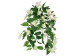 Kunstpflanze I.Ge.A. "Kunstblume Fuchsie", Rosa (Weiß, Rosa), B:25Cm H:40Cm L:23Cm, Polyester, Kunstpflanzen, Kunstpflanze, Dekoblume HäNgende Blumen Mit BlüTen KüNstliche Blumen HäNgeblume