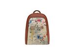 Tagesrucksack DOGO Tidy Bag Rucksack Dogo Stamp Damen Backpack, braun, Lederimitat, Rucksäcke