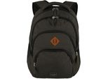 Laptoprucksack TRAVELITE BASICS Melange, Gr. B/H/T: 31cm x 45cm x 16cm, braun, Polyester, unifarben, Basic, Rucksäcke, Freizeitrucksack Arbeitsrucksack Schulrucksack Reiserucksack