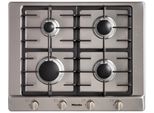 MIELE Gas-Kochfeld, silber (silberfarben), B:65cm H:3,5cm T:51,5cm, Kochfelder, Besonders sicher – GasStop Funktion