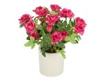 Kunstblume I.Ge.A. "Wildrosen Busch Im Topf", Rosa, B:18Cm H:21Cm L:18Cm, Polyester, Kunstpflanzen, Rosen Kunstrosen Kunstpflanze Blumen KüNstliche Hochzeitsdeko