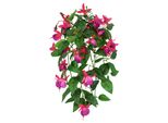 Kunstpflanze I.Ge.A. "Kunstblume Fuchsie", Pink (Fuchsia), B:25Cm H:40Cm L:23Cm, Polyester, Kunstpflanzen, Kunstpflanze, Dekoblume HäNgende Blumen Mit BlüTen KüNstliche Blumen HäNgeblume