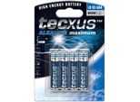 Tecxus Batteria Alcalina Massima Al Manganese LR03/AAA Micro1,5 V (Confezione Blister Da 4)