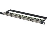 Digitus Patchpanel 0,5HE 24-Port Cat6 Geschirmt Schwarz