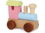 Trenino In Legno Con Lettere, Locomotiva, Multicolore (1 Pezzo)