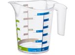 Rotho Domino Messbecher Transparent, Mit Skala, Inhalt: 0,50 Liter