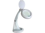 Lampada Da Scrivania Con Lente D'ingrandimento 3+12 Diottrie - 12W - Bianca