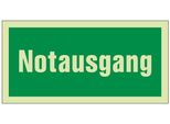 Cartello Di Salvataggio Bgv A8 L297Xw148Mm Uscita Di Emergenza Verde/Bianco Foil