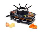 Syntrox Chef Grill Rac-1100W-Freiburg 3 In 1 Raclette-Grill-Fondue 8 Persone