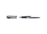 Schneider 50-168249 Stilografica Ray - Destrorsa, Cartuccia, M, Bianco/Grigio Scuro